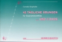 42 tgliche bungen und 3 Duos Band 2 fr Sopranblockflten