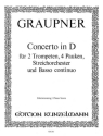 Concerto in D fr 2 Trompeten, 4 pauken, Streichorchester und Bc Klavierauszug und 4 Stimmen