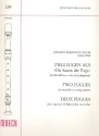 2 Fugen aus die Kunst der Fuge fr Blockfltenquartett (SATB) (Streichquartett),  Partitur