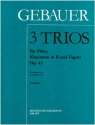 3 Trios op.42 für Flöte, Klarinette und Fagott Stimmen