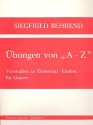 bungen von A-Z Vorstudien zu Elementar-Etden fr Gitarre