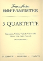 3 Quartette fr  Klarinette, Violine, Viola und Violoncello Partitur und Stimmen