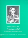 Sonate a-Moll  fr Altblockflte und obligates Cembalo Partitur und Stimmen
