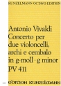 Konzert g-Moll PV411 für 2 Violoncelli, Streicher und Bc Partitur