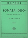 Sonata (Duo) b flat Major KV196c (KV292) for 2 cellos score