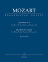 Quartett F-Dur KV370 für Oboe und Streichtrio Studienpartitur