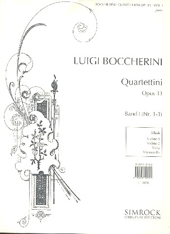 Quartettini op.33 Band 1 fr Streichquartett Stimmen