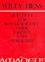 Quintett op.63 fr Fagott und Streichquartett 5 Stimmen und Klavierauszug