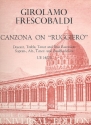 Canzona on Ruggiero fr 4 Blockflten (SATB) Partitur und 4 Stimmen