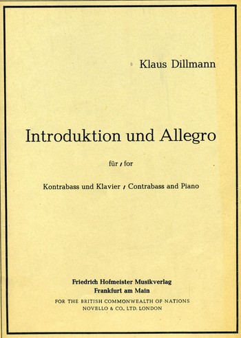 Introduktion und Allegro fr Kontraba und Klavier