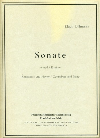 Sonate e-Moll fr Kontraba und Klavier