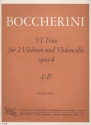 VI Trios op.4 Band 1 (Nr.1-3) fr 2 Violinen und Violoncello Stimmen