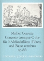 Concerto comique C-Dur op.8,3 für 3 Altblockflöten (Flöten) und Bc