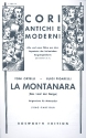 La Montanara für Männerchor a cappella Chorpartitur