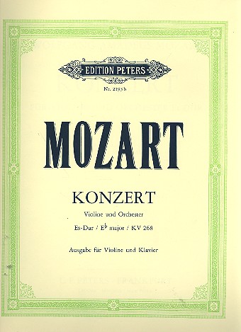 Konzert Es-Dur KV268 fr Violine und Orchester fr Violine und Klavier