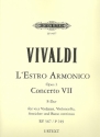 Konzert F-Dur op.3,7 RV567 L'Estro Armonico fr 4 Violinen, Violoncello, Streicher und Bc Partitur