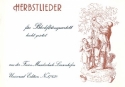 Herbstlieder fr Blockfltenquartett Partitur