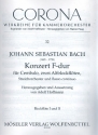 Konzert F-Dur BWV1057 fr Cembalo, 2 Blockflten und Streichorchester Blockflte 1/2