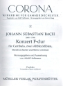Konzert F-Dur BWV1057 fr 2 Blockflten, Cembalo und Streicher Cembalo (=Bc)