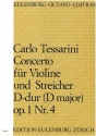 Konzert D-Dur op.1,4 fr Violine und Streicher Partitur