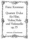 Quartett D-Dur op.75 fr Flte, Violine, Viola und Violoncello Stimmen