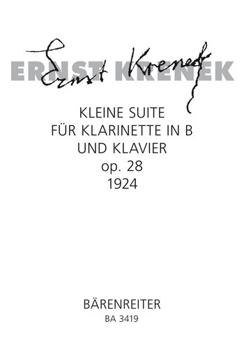 Kleine Suite op.28 fr Klarinette und Klavier (1942)