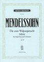 Die erste Walpurgisnacht op.60 - Ballade fr Chor und Orchester Klavierauszug (dt)