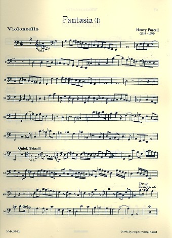 Fantasien Band 1 fr Streichquartett Violoncello