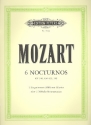 6 Nocturnos KV346, KV436-439 und KV549 fr 3 Stimmen und Klavier (Streicher ad lib) Partitur (dt/it)