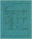 Notenumschlag Quartformat 29 X 35 cm hoch blau