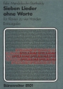 Lieder ohne Worte  fr Klavier zu 4 Hnden