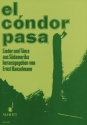 El condor pasa für Gesang (Blockflöte oder Quena) und Gitarre (Schlagwerk ad libitum) Sing- und Spielpartitur