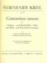 Concertino sereno fr Violine, Kontrabass und Instrumente Klavierauszug