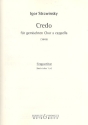 Credo fr gem Chor a cappella Partitur