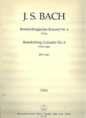 Brandenburgisches Konzert B-Dur Nr.6 BWV1051 Violone (Kontraba)