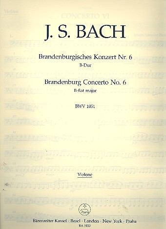 Brandenburgisches Konzert B-Dur Nr.6 BWV1051 Violone (Kontraba)