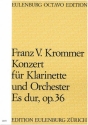 Konzert Es-Dur op.36 für Klarinette und Orchester Partitur