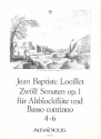 12 Sonaten op.1 Band 2 (Nr.4-6) fr Altblockflte und Bc (Bc ausgesetzt)