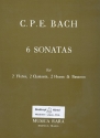 6 Sonaten WQ184 für 2 Flöten, 2 Klarinetten, 2 Hörner und Fagott Partitur und Stimmen