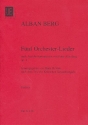 5 Orchesterlieder nach Ansichtskartentexten von Peter Altenburg op.4 Studienpartitur