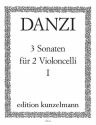3 Sonaten op.1,1 fr 2 Violoncelli Stimmen