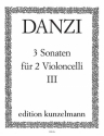 3 Sonaten op.1,3 fr 2 Violoncelli Stimmen