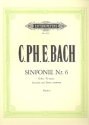 Sinfonie E-Dur Nr.6 Wq182,6 fr Streicher und Bc Partitur
