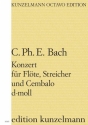 Concerto d-Moll für Flöte, Streicher und Cembalo Partitur