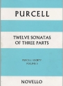 12 Sonatas of 3 parts for 2 violins, bass and bc,  score