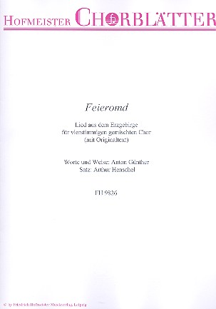 Feieromd (Dialektfassung) fr gem Chor a cappella Partitur