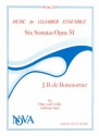6 Sonatas op.51  for flute and violin without bass score
