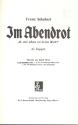 Im Abendrot fr gem Chor a cappella,   Partitur (dt)