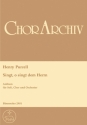 Singt o singt dem Herrn Anthem fr Soli, Chor und Orchester Partitur (en/dt)