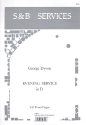 Evening Service D major for mixed chorus (SATB) and Organ score (en)